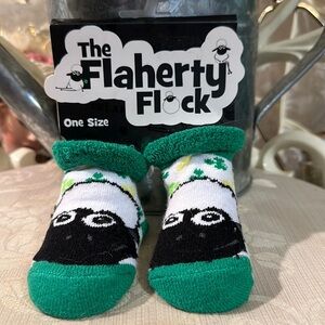 NWT IRISH BABY BOOTIES- ONE SIZE BY THE FLAHERTY FLOCK - made in Ireland
